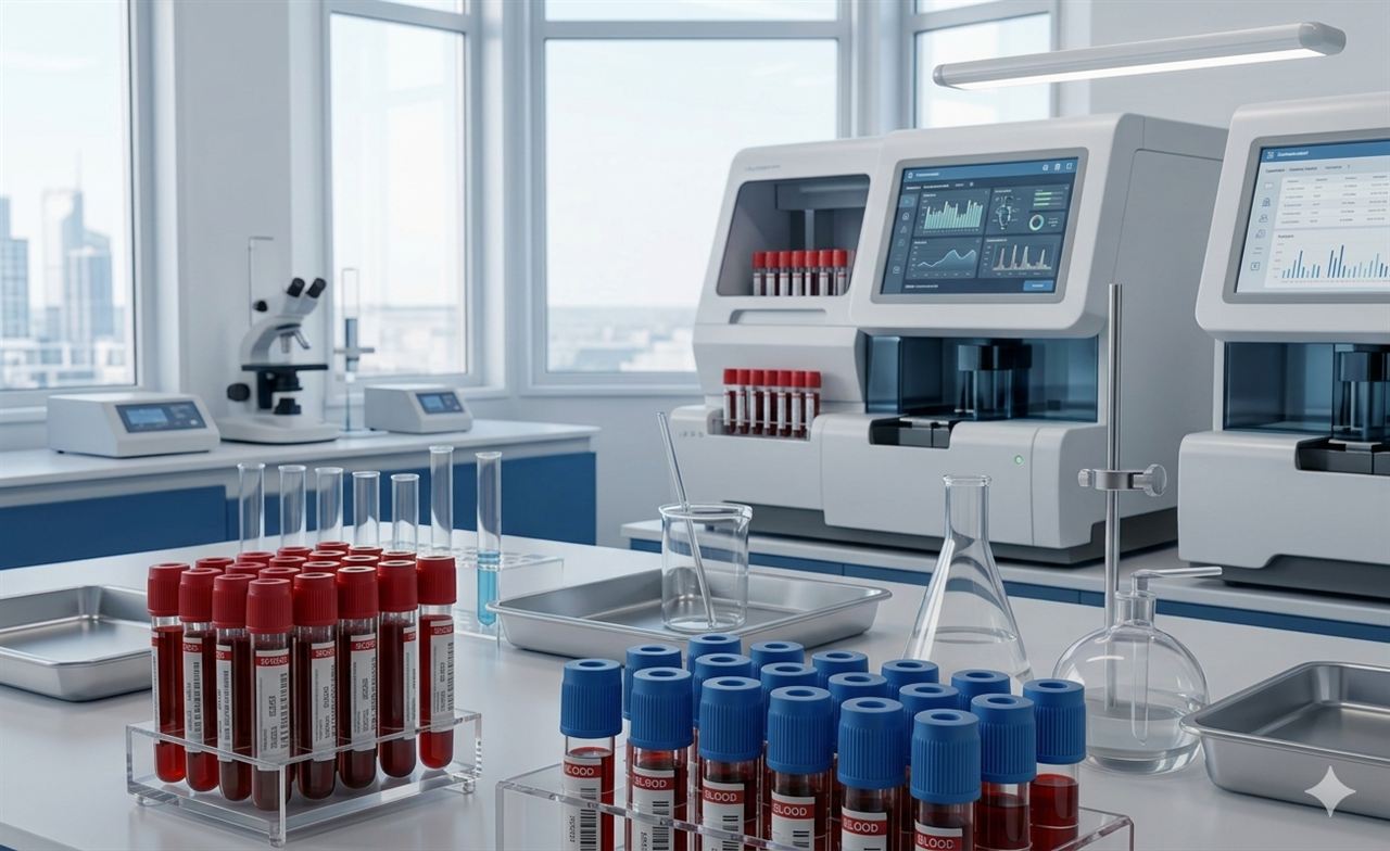 Medical Care Laboratories — clinical analyzers and sample tubes
